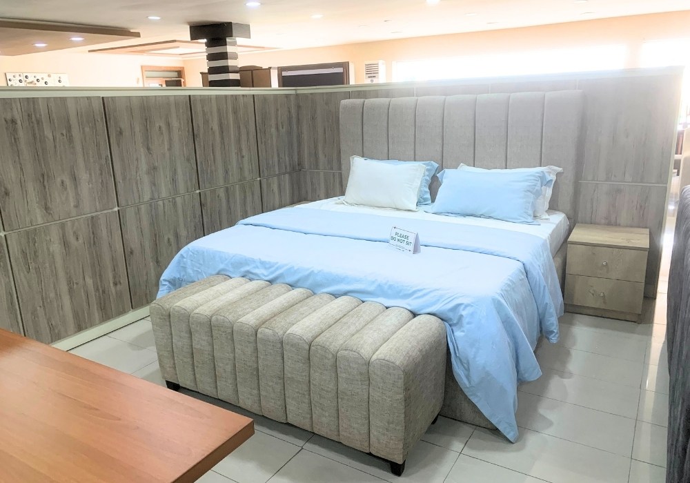 Premium Wooden & Leather Padded Bed Frame