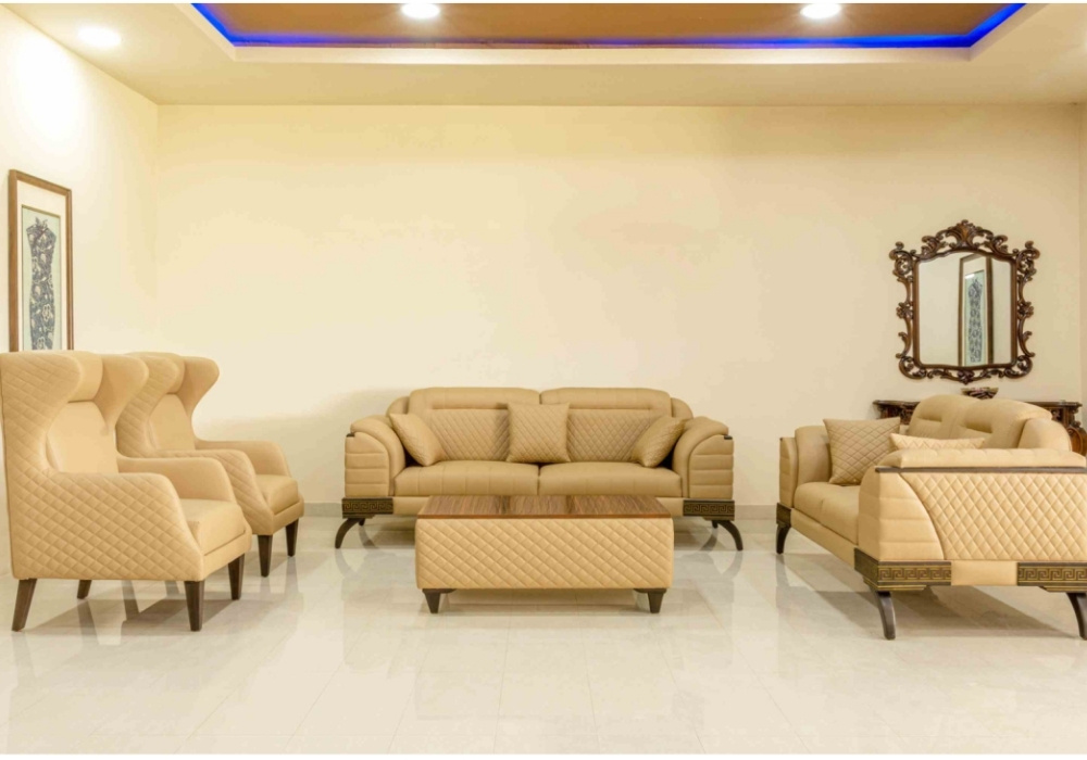 4-Set Leather  Living Room Furniture